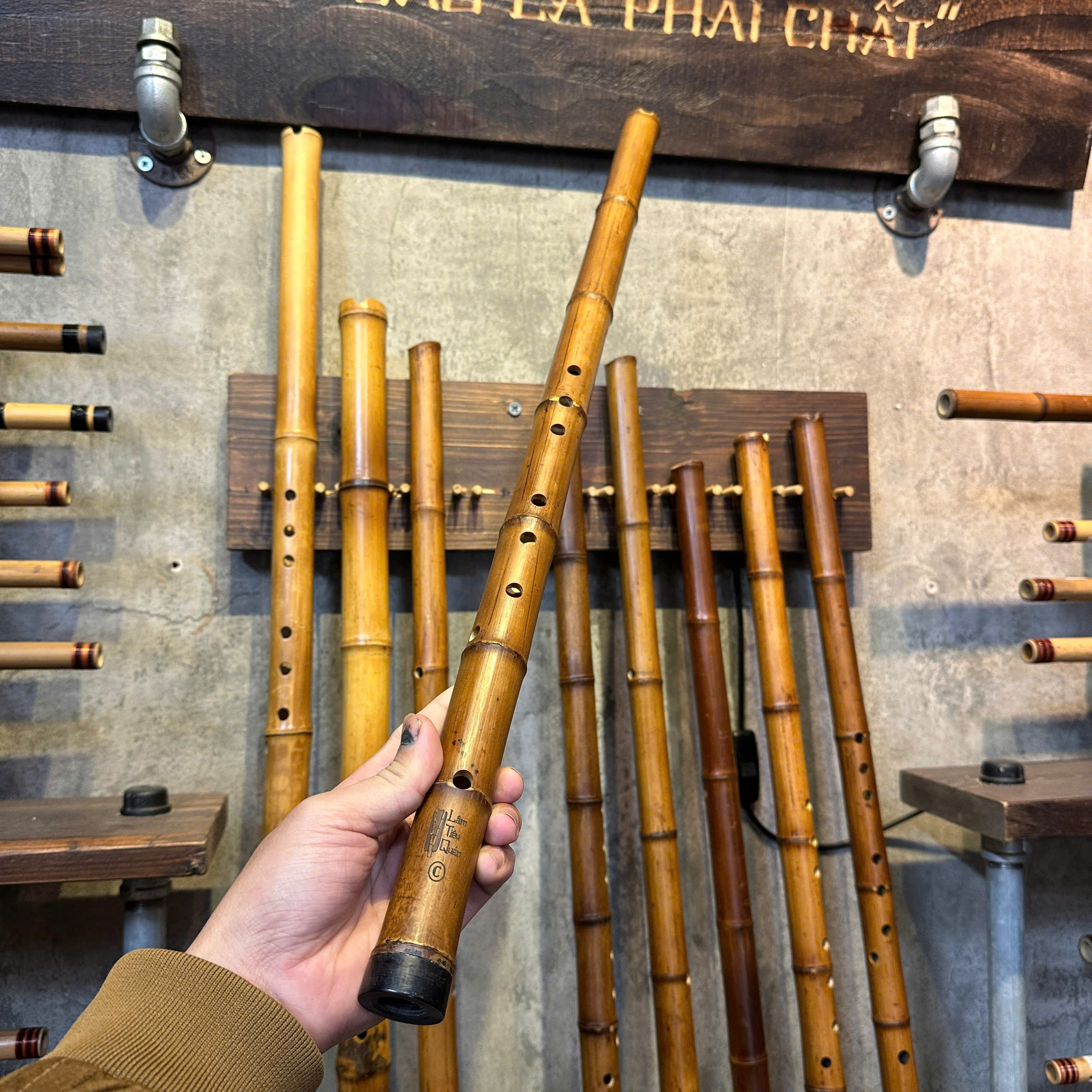 Tiêu trúc hun bọc sừng ( tặng kèm bao) - Hình ảnh 2